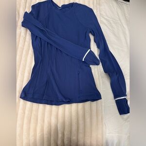 Lululemon Blue It’s Rulu Ribbed Long-Sleeved Shirt